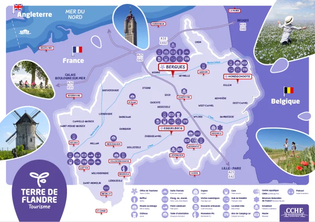 Tourist map Terre de Flandre Tourism